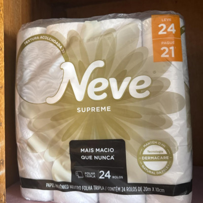 Neve Papel Higiênico Supreme Folha Tripla 20m