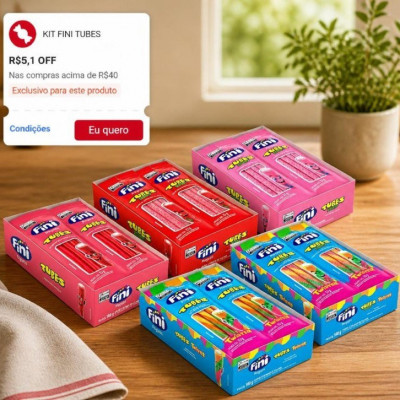 Kit Amo Tubes Fini 60 pacotes de 15g cada