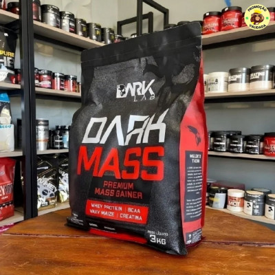 Hipercalórico Dark Mass 3kg Chocolate Branco c/ Morango