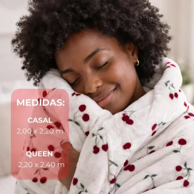 Manta Cobertor Microfibra Casal Queen