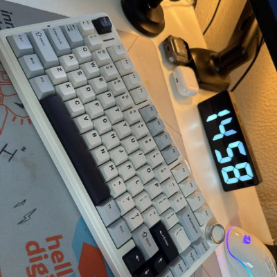 Teclado Mecânico Aula F75 Tri-Mode 75% RGB