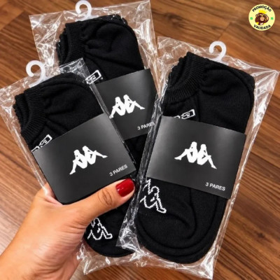 SOQUETE DA KAPPA NO PRECINHO Kit com 9 Pares de Meias Kappa Sapatilha