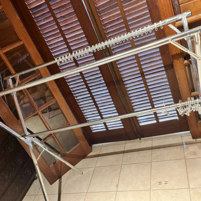 Varal De Chão Grande Dobrável Branco 3 Andares