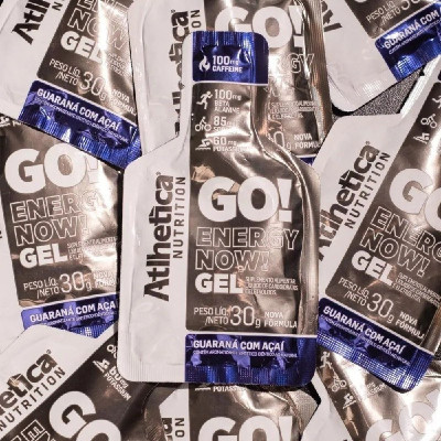 Pack 10 Sachês Energy Now Gel Atlhetica Nutrition GO! 30g