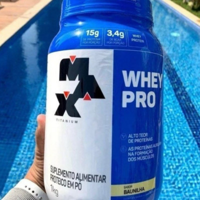 Whey Pro Max Titanium 1kg Baunilha - 15g Proteína por Porção