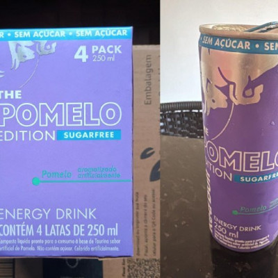 ⚡ Red Bull Energético, Pomelo, Sem Açúcar, 250ml, 4 latas