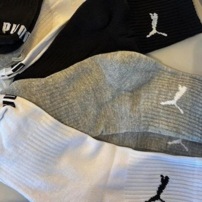 Kit com 6 Pares de Meias Puma Cano Médio - Opções de cores