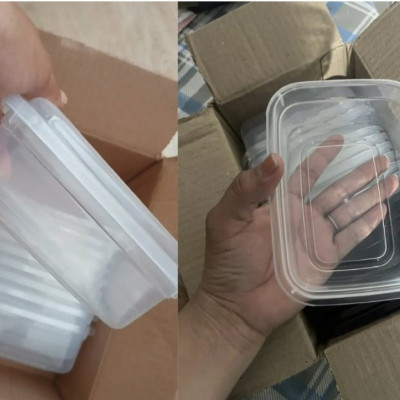 Kit 10 Potes Transparentes 500ml