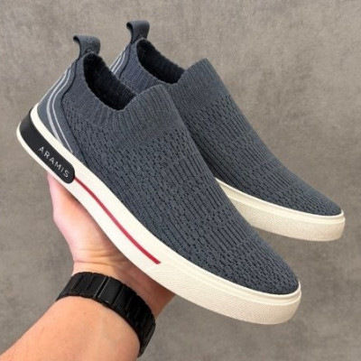 Tênis Aramis Stripe Knit Casual Cinza 39