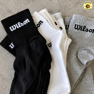 Kit com 6 Pares de Meias Wilson Cano Medio Algodao