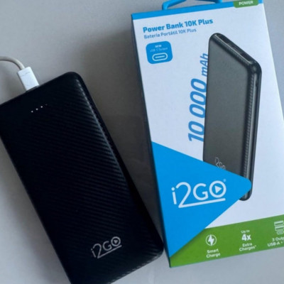 Power Bank I2go Plus 10000mAh USB-C Preto