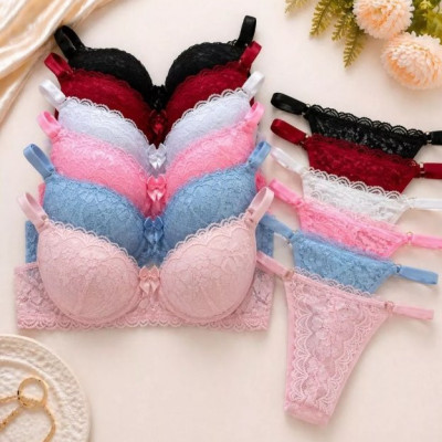 Conjunto Lingerie Renda Bojo Sutia e Calcinha