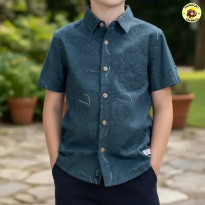 👕 Camisa Infantil Estampada Em Popeline Trick Nick