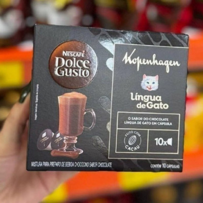 Achocolatado Nescafé Kopenhagen Língua de Gato 10 cápsulas