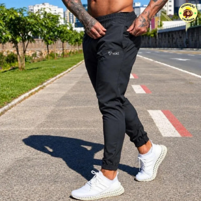 PRO TREINO Kit com 3 Calcas Jogger Tactel com Elastano