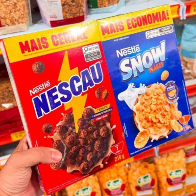 🥣 Kit Cereal Matinal Chocolate Nescau 210g + Snow Flakes 230g