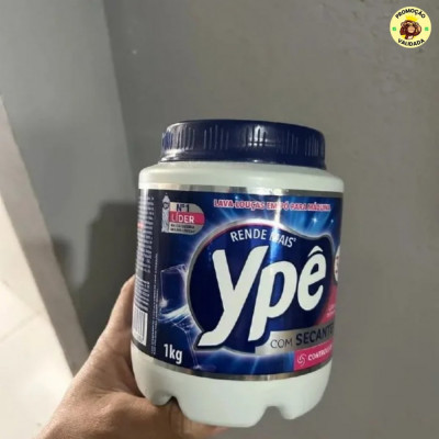 Detergente Lava Louças em Pó para Máquina Ypê 1Kg 3em1 Com Secante