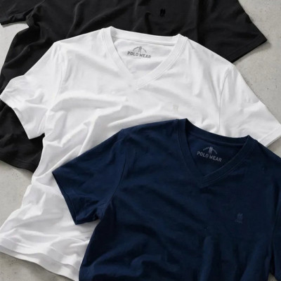 Kit 3 Camisetas Gola V Polo Wear