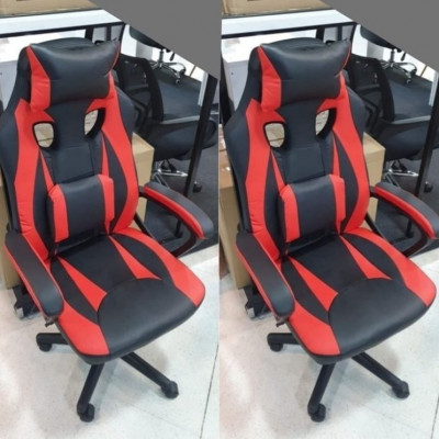 Cadeira Otello 100 Gamer Preto Vermelho Couro