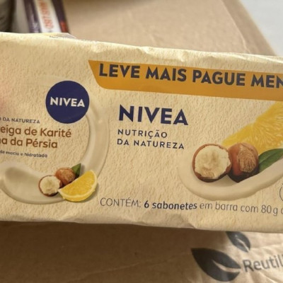 NIVEA Sabonete Vegetal Nutrição da Natureza Manteiga Karité & Lima da Pérsia 80g (6 un.)