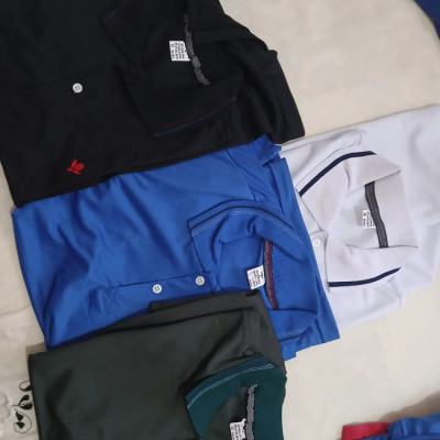 Kit 4 Camisas Polo Masculinas Slim Algodão