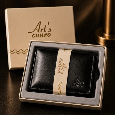 Carteira Masculina Couro Legítimo Preta