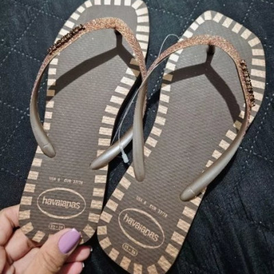 Chinelo Havaianas Slim Glitter Contour