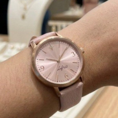 Relógio Life Realizações Couro Rosé