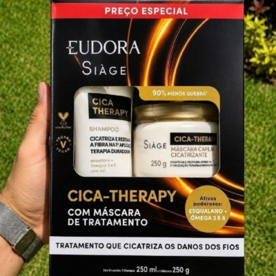 Kit Eudora Siage Cica-Therapy Shampoo 250ml + Máscara 250g