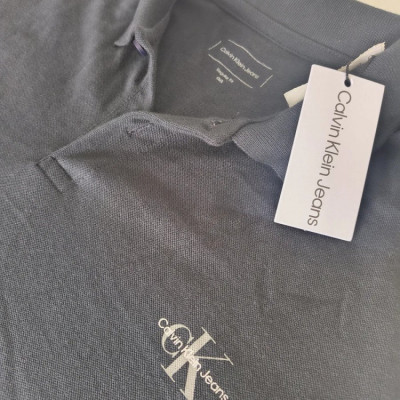 Polo Calvin Klein Jeans Piquet Azul Marinho