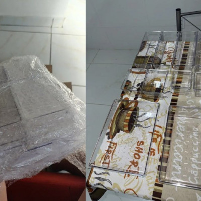 Kit 10 Organizador Multiuso Modular Gaveta Acrilico
