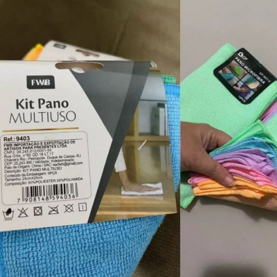 Kit 10 Panos De Limpeza Microfibra