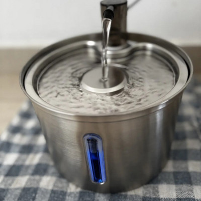 Fonte de Água Aço Inox 3L Gatos e Cães Newpet