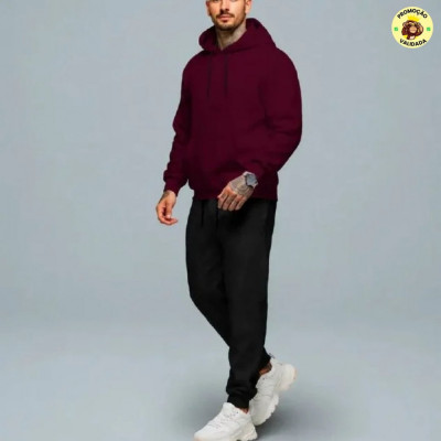 Conjunto Calça E Blusa De Moletom Liso Masculino Unissex