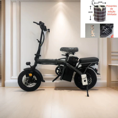 Bicicleta elétrica dobrável para adultos NUDA