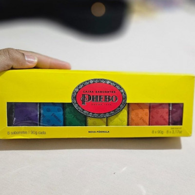 Kit 8 Sabonetes Phebo Amarelo 720g