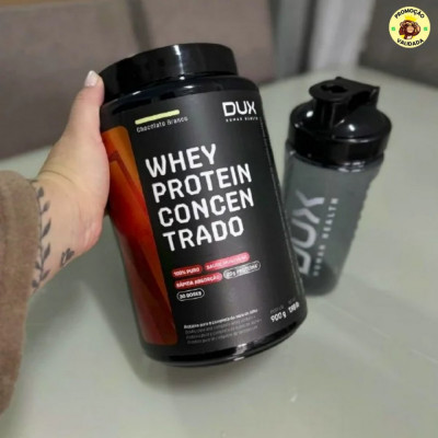 Whey Protein Concentrado Pote 900g Chocolate Branco Dux Human Health