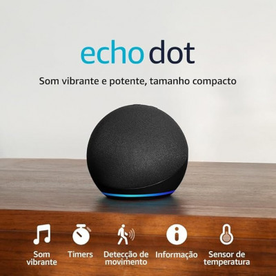 Echo Dot Geração Mais Recente Preto