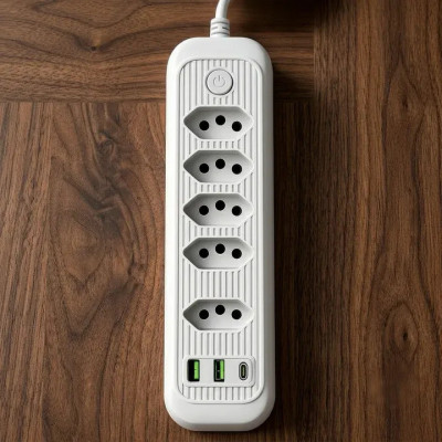 Extensão Elétrica Tomadas USB Type-C 2m JXB75