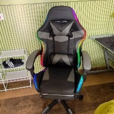 Cadeira Gamer com Bluetooth e Fita de LED 128 Cores