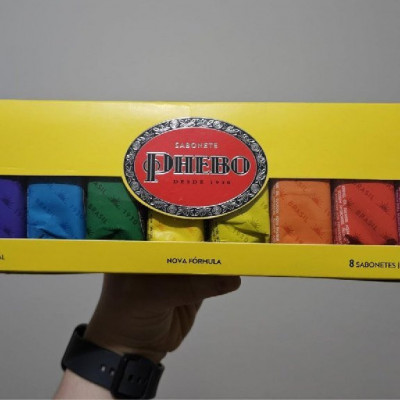 🧼 Kit Sabonete Phebo Amarelo 720g - 8 unidades