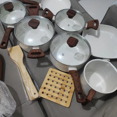 Jogo Panelas Indução Mimo Cerâmica 12p Mármol