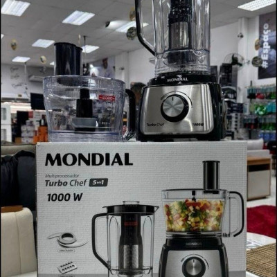 Multiprocessador de Alimentos Mondial Turbo Chef 9 em 1 1000W 110v