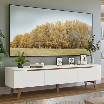 Rack TV 80 polegadas Branco Toronto Madesa