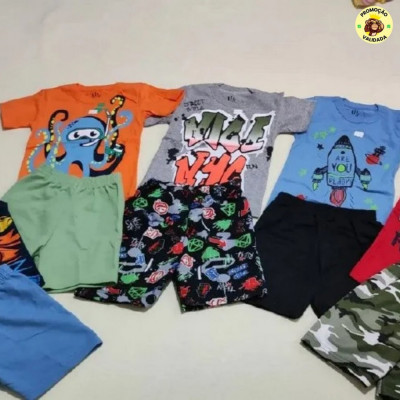 Kit 10 Peças De Roupa Conjunto Infantil Menino Dia A Dia