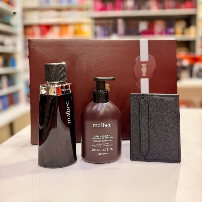 Kit Boticário Malbec Tradicional- Perfume 100ml- Hidratante 200ml- Carteira