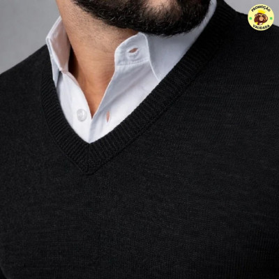 Suéter Masculino Inverno Gola V