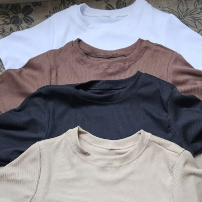 Kit 4 Blusas Ribana Canelado varias cores