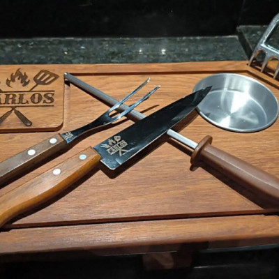 Kit Churrasco Tramontina com Tábua Inteligente