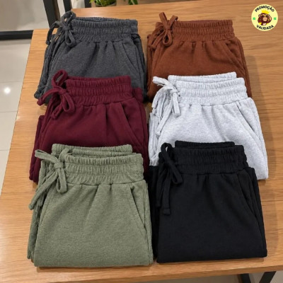 Calca Pantalona Cintura Alta Com Bolso Lanzinha